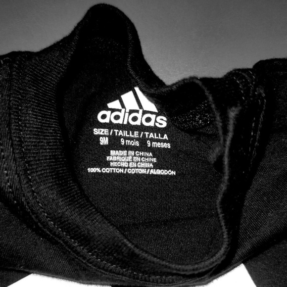 HOST PICK NWT BABY ADIDAS BABY ROMPER BLACK Size 9-12 Months - Picture 5 of 6